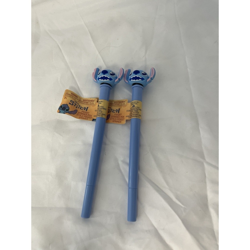 2x Disney‎ Stitch Fidget Spinner Ink Pen Stocking Stuffer